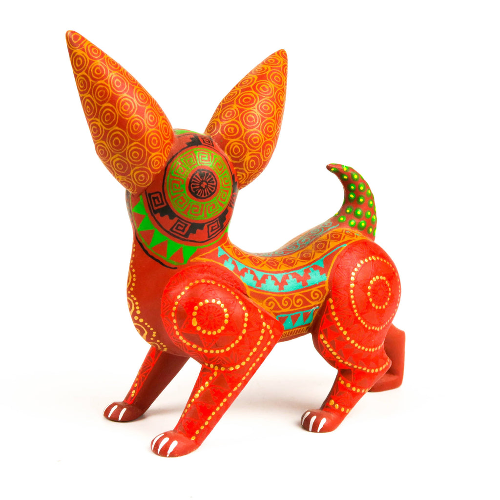 Fine Zapotec Chihuahua Dog - Oaxacan Alebrije Wood Carving