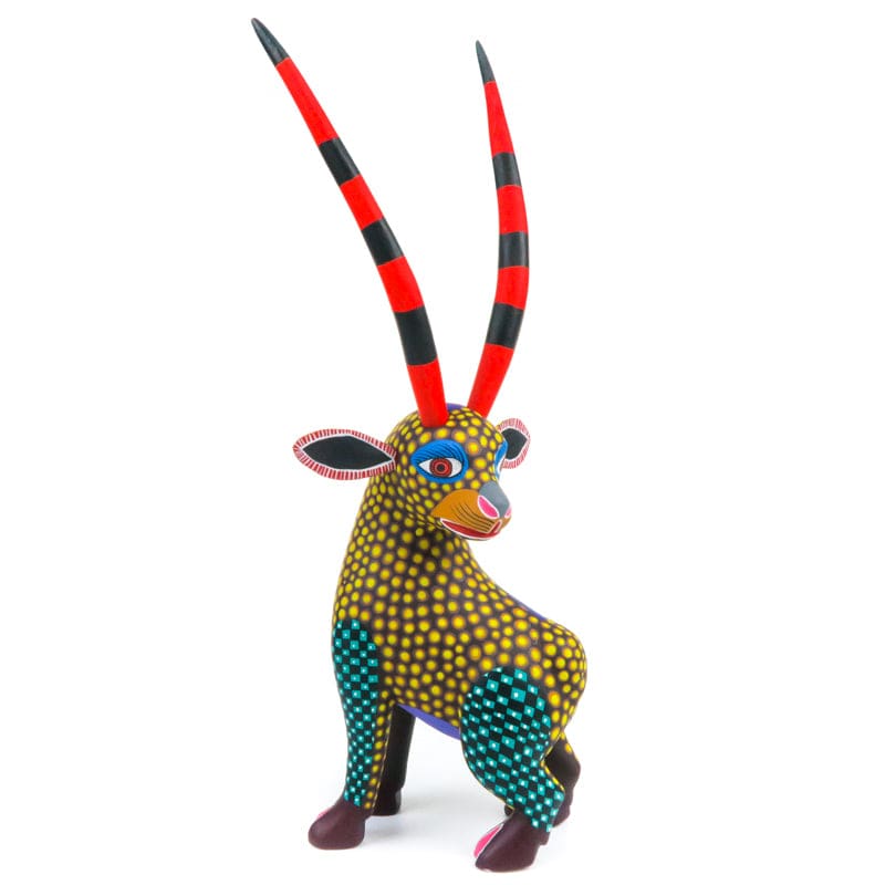 Shy Gazelle - Oaxacan Alebrije Wood Carving www.VivaMexico.com