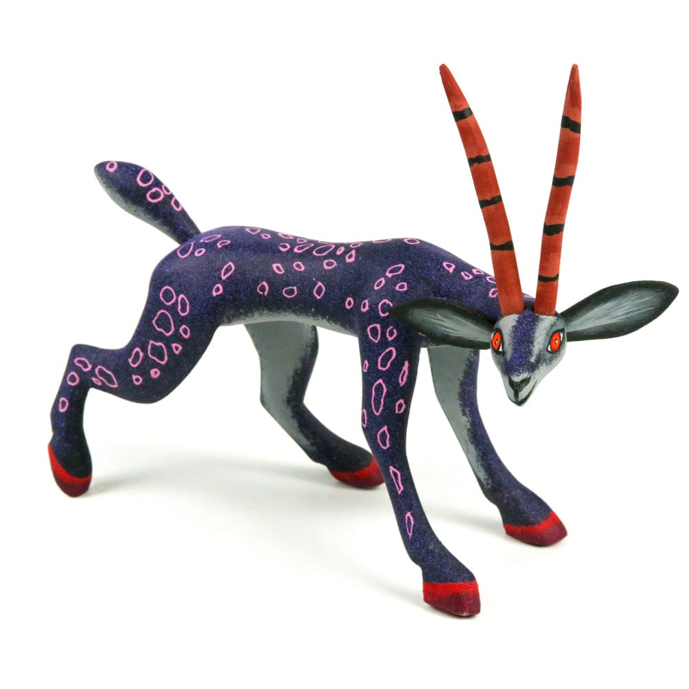 【リナ】エッグアート（鹿、ヒヨコ） Gazelle - Oaxacan Alebrije Wood Carving – VivaMexico.com - Mexican Art