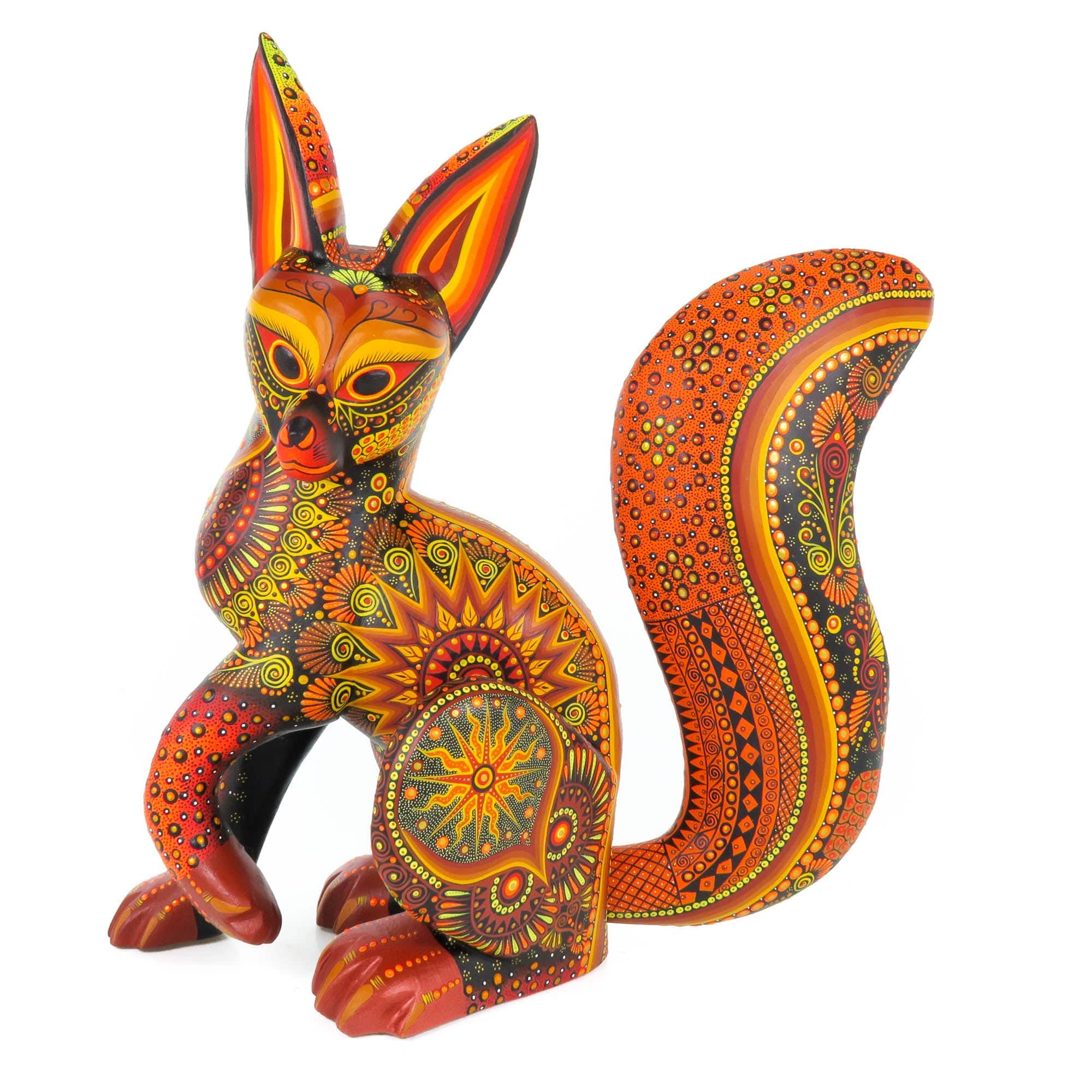 Golden Fox - Oaxacan Alebrije Wood Carving – VivaMexico.com