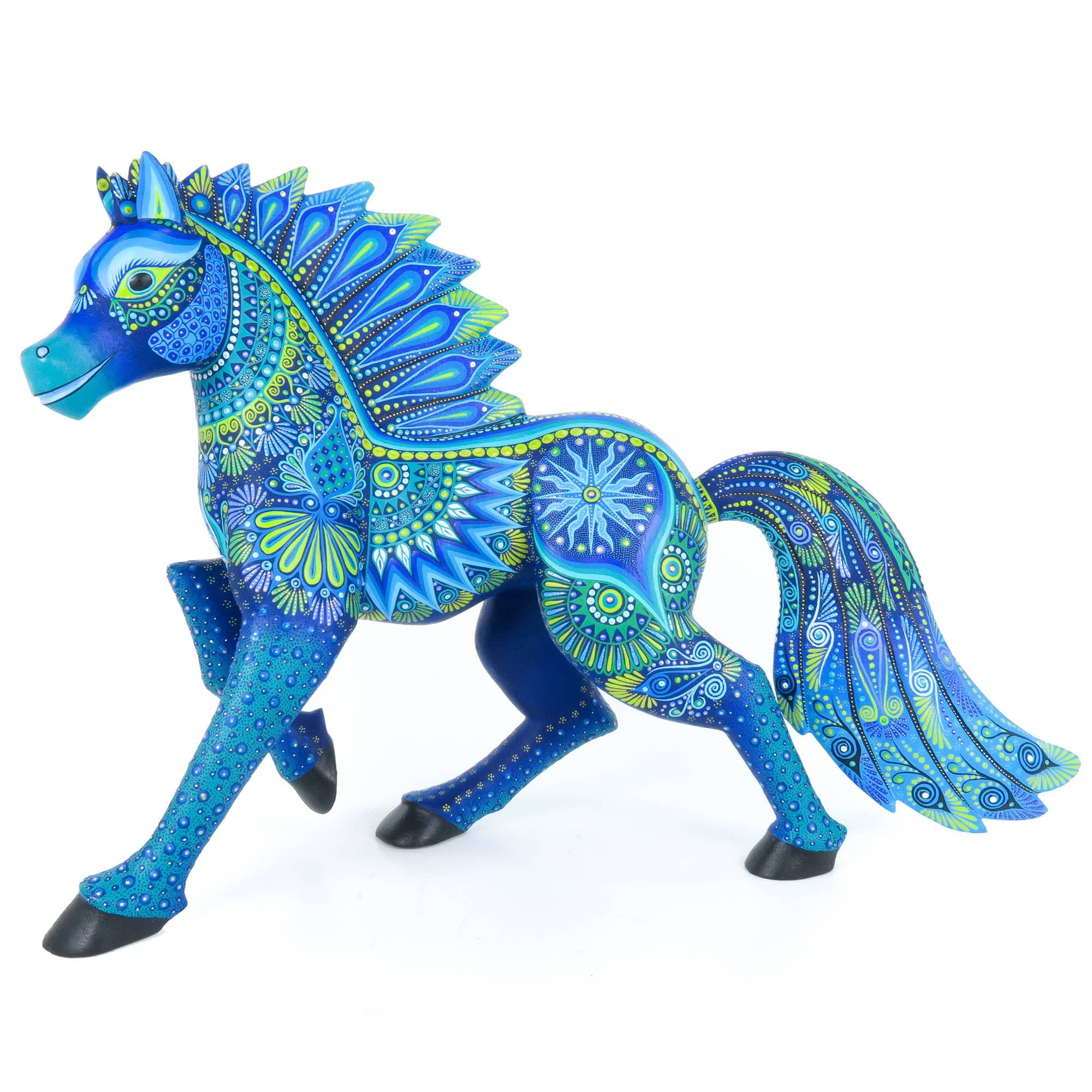 Graceful Blue Horse - Oaxacan Alebrije Wood Carving – VivaMexico
