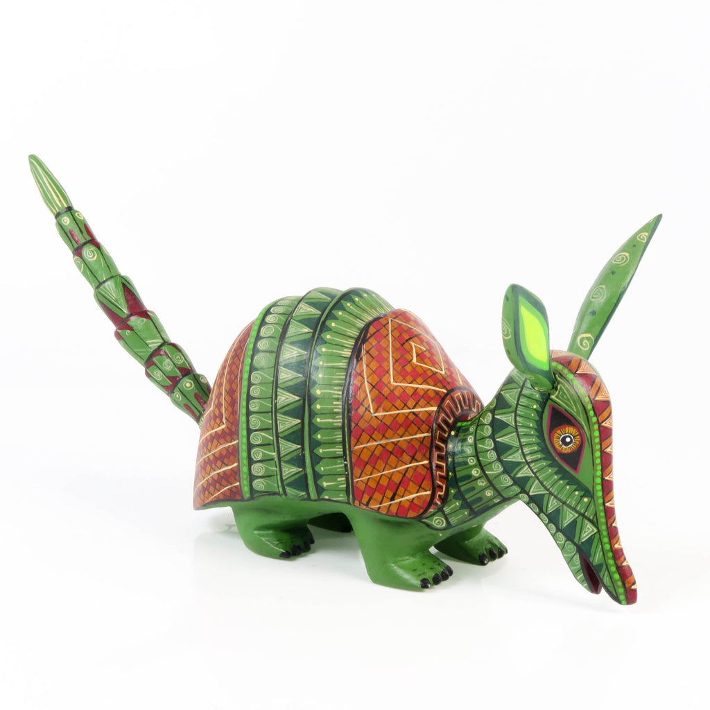 Green Armadillo - Oaxacan Alebrije Wood Carving – VivaMexico.com