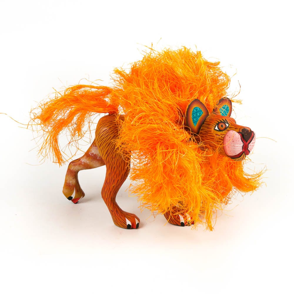 Hairy Lion - Oaxacan Alebrije Wood Carving Mexican Folk Art
