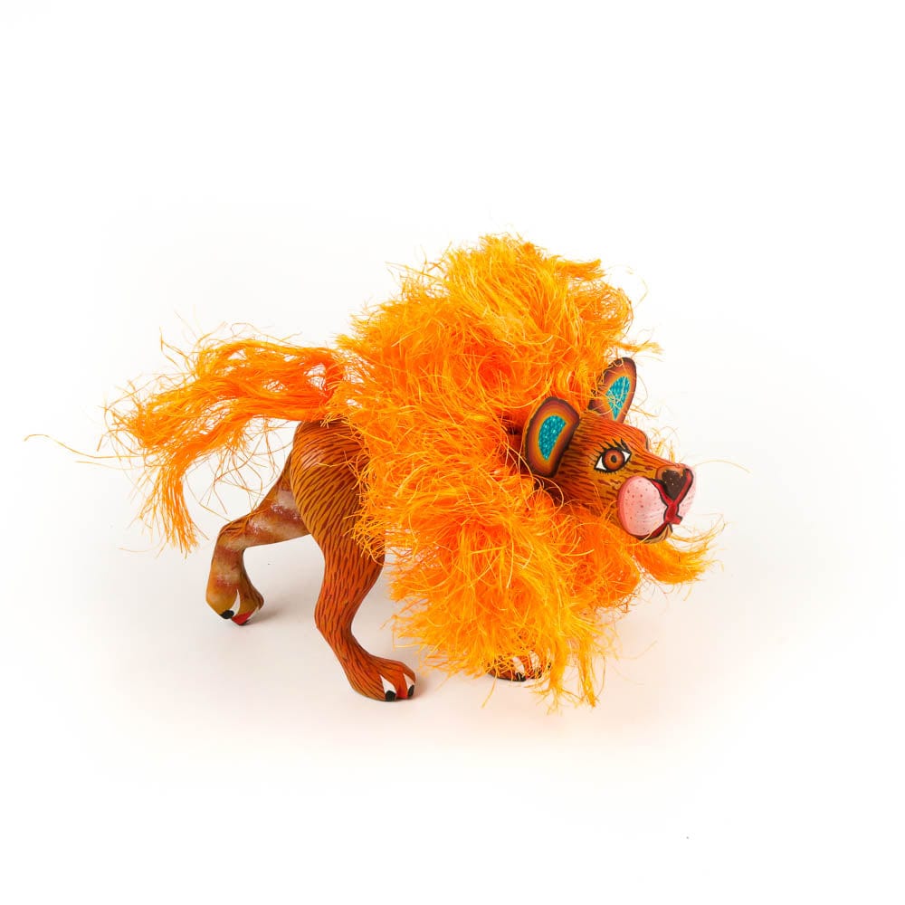 Hairy Lion - Oaxacan Alebrije Wood Carving Mexican Folk Art