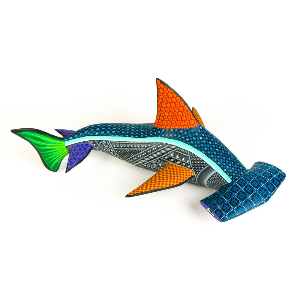 Hammerhead Shark - Oaxacan Alebrije Wood Carving – VivaMexico.com