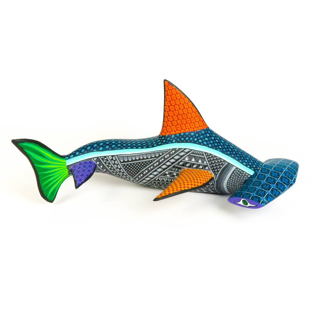 Hammerhead Shark - Oaxacan Alebrije Wood Carving – VivaMexico.com