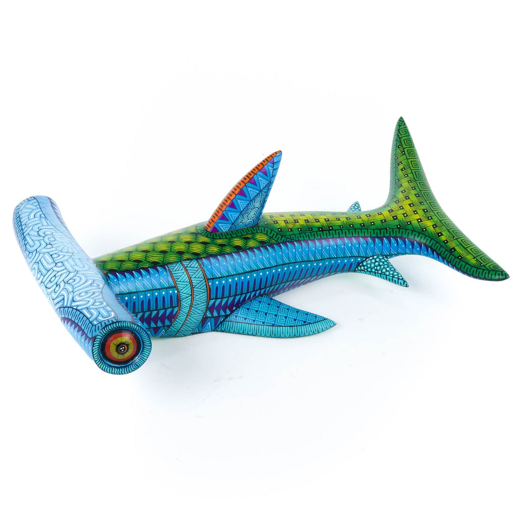 Blue Shark - Oaxacan Alebrije Wood Carving www.VivaMexico.com