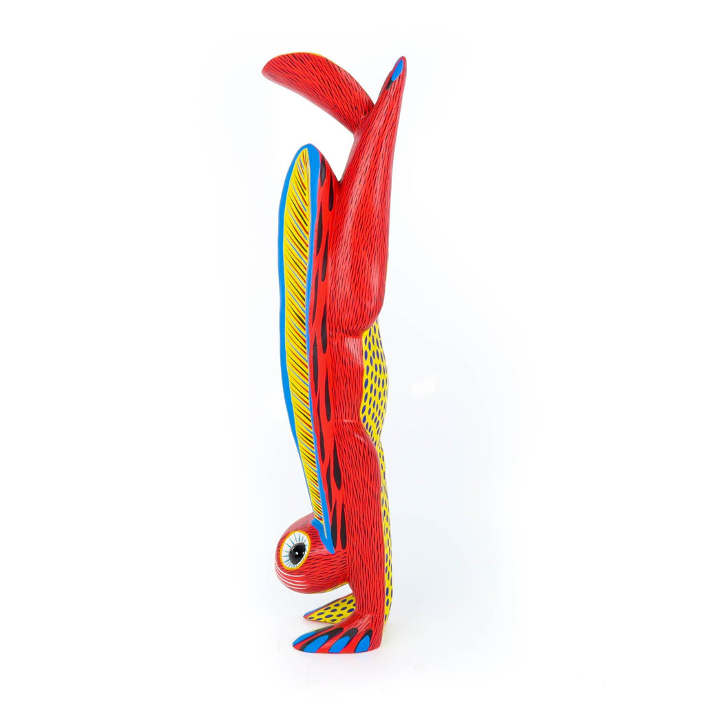 Handstand Rabbit (Red) - Oaxacan Alebrije Wood Carving – VivaMexico.com ...