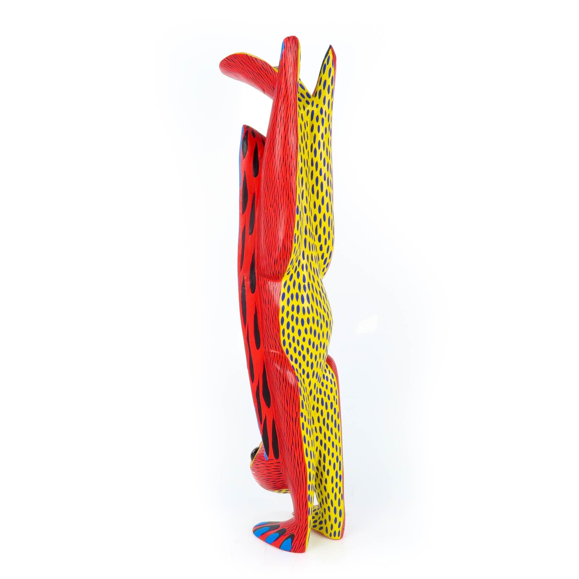 Handstand Rabbit (Red) - Oaxacan Alebrije Wood Carving – VivaMexico.com ...