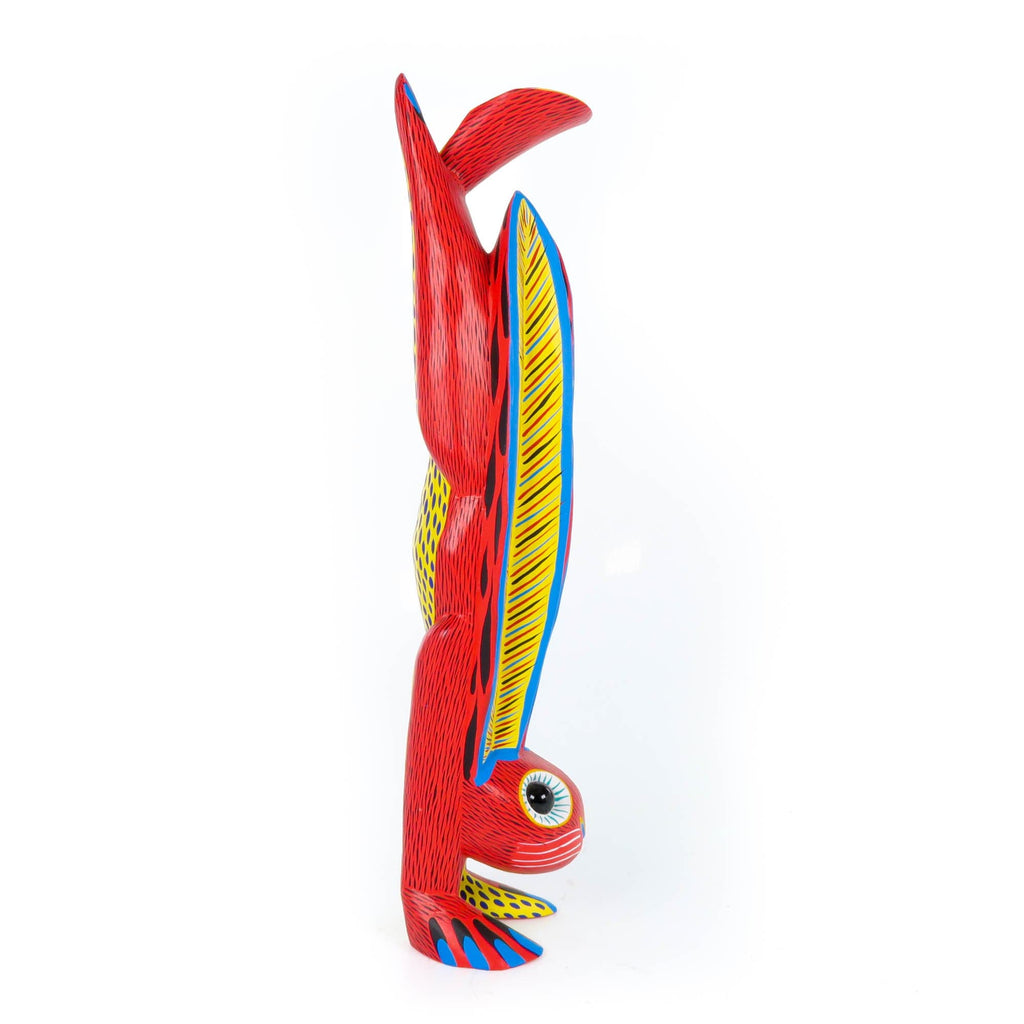 Handstand Rabbit (Red) - Oaxacan Alebrije Wood Carving – VivaMexico.com ...