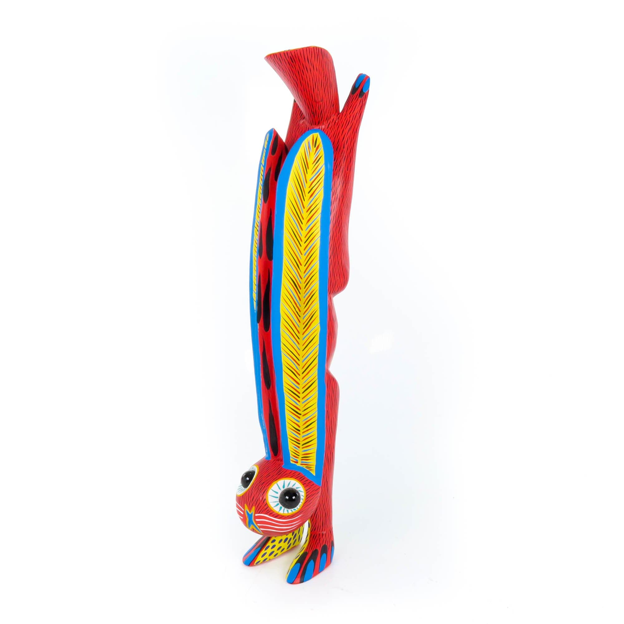 Handstand Rabbit (Red) - Oaxacan Alebrije Wood Carving – VivaMexico.com ...