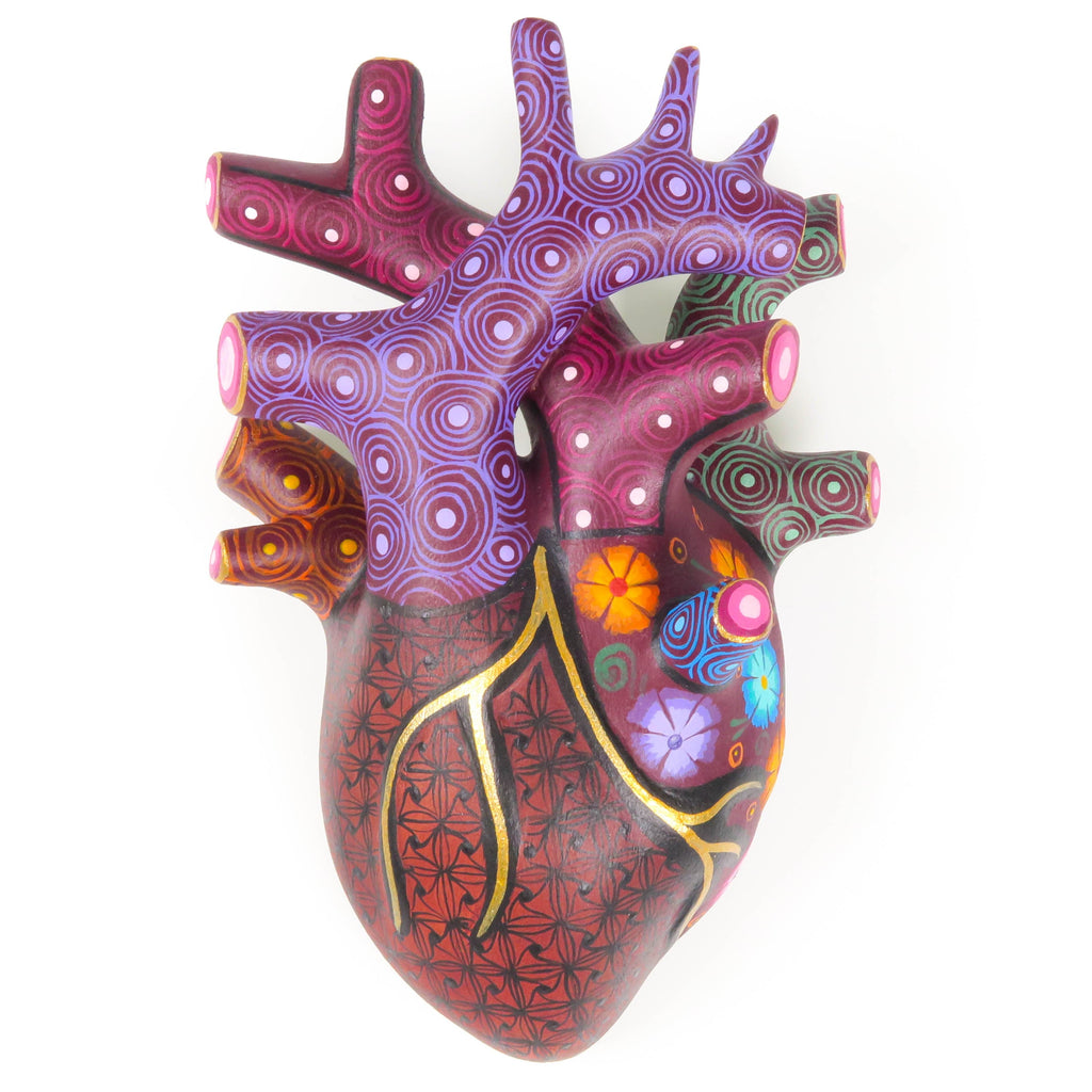 Heart - Oaxacan Alebrije Wood Carving – VivaMexico.com - Mexican Art