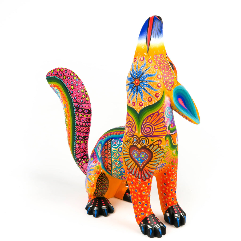 Howling Coyote Oaxacan Alebrije Wood Carving Mexican Folk Art