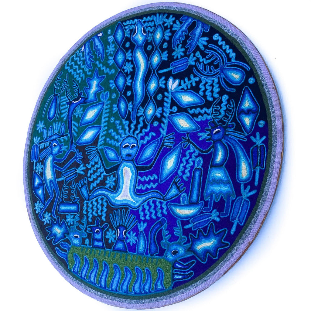 Huichol Circular Yarn Painting (24
