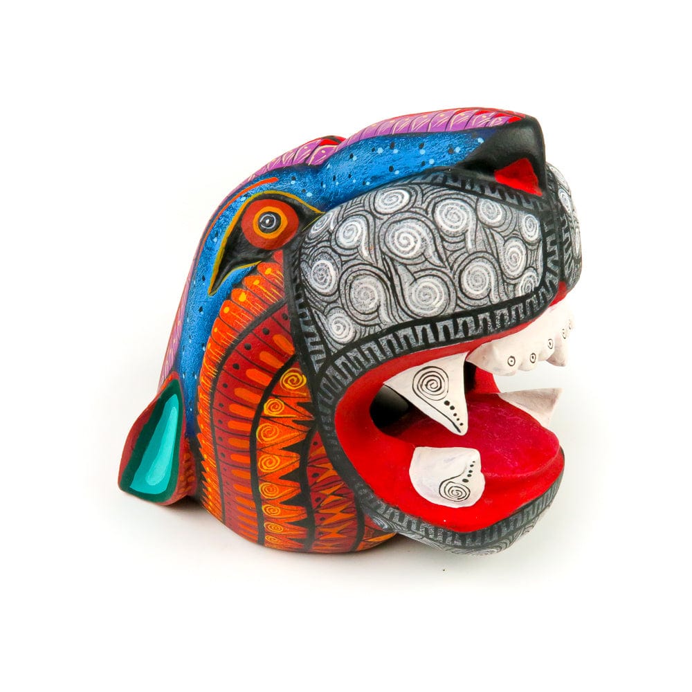 Jaguar Head - Oaxacan Alebrije Wood Carving - Nestor Melchor