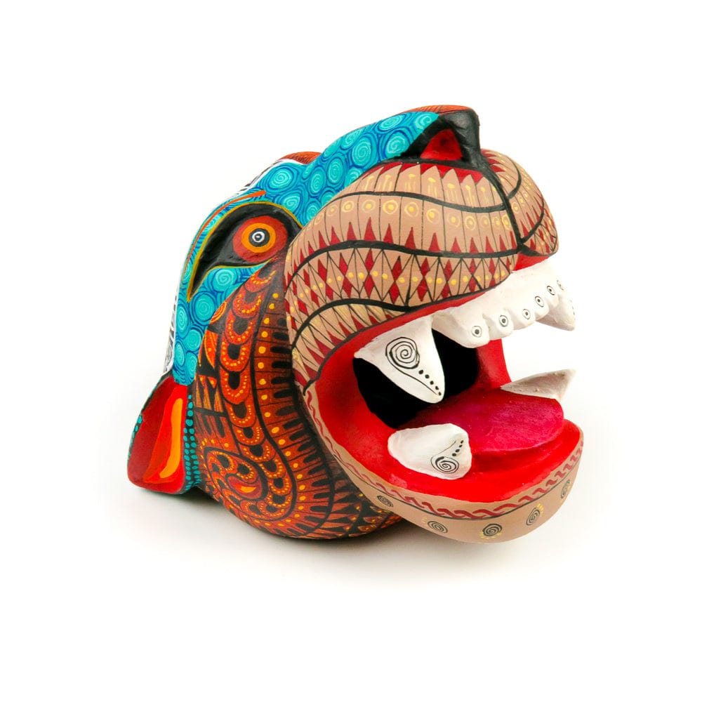 Jaguar Head - Oaxacan Alebrije Wood Carving - Nestor Melchor