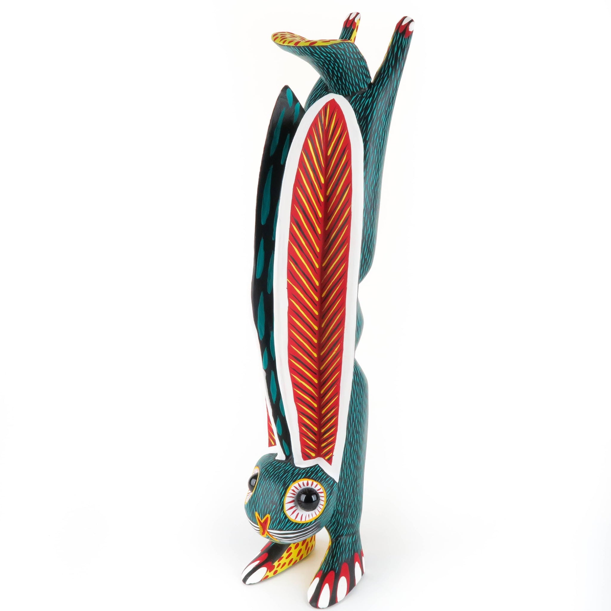 Large Green Handstand Rabbit - Oaxacan Alebrije Wood Carving ...