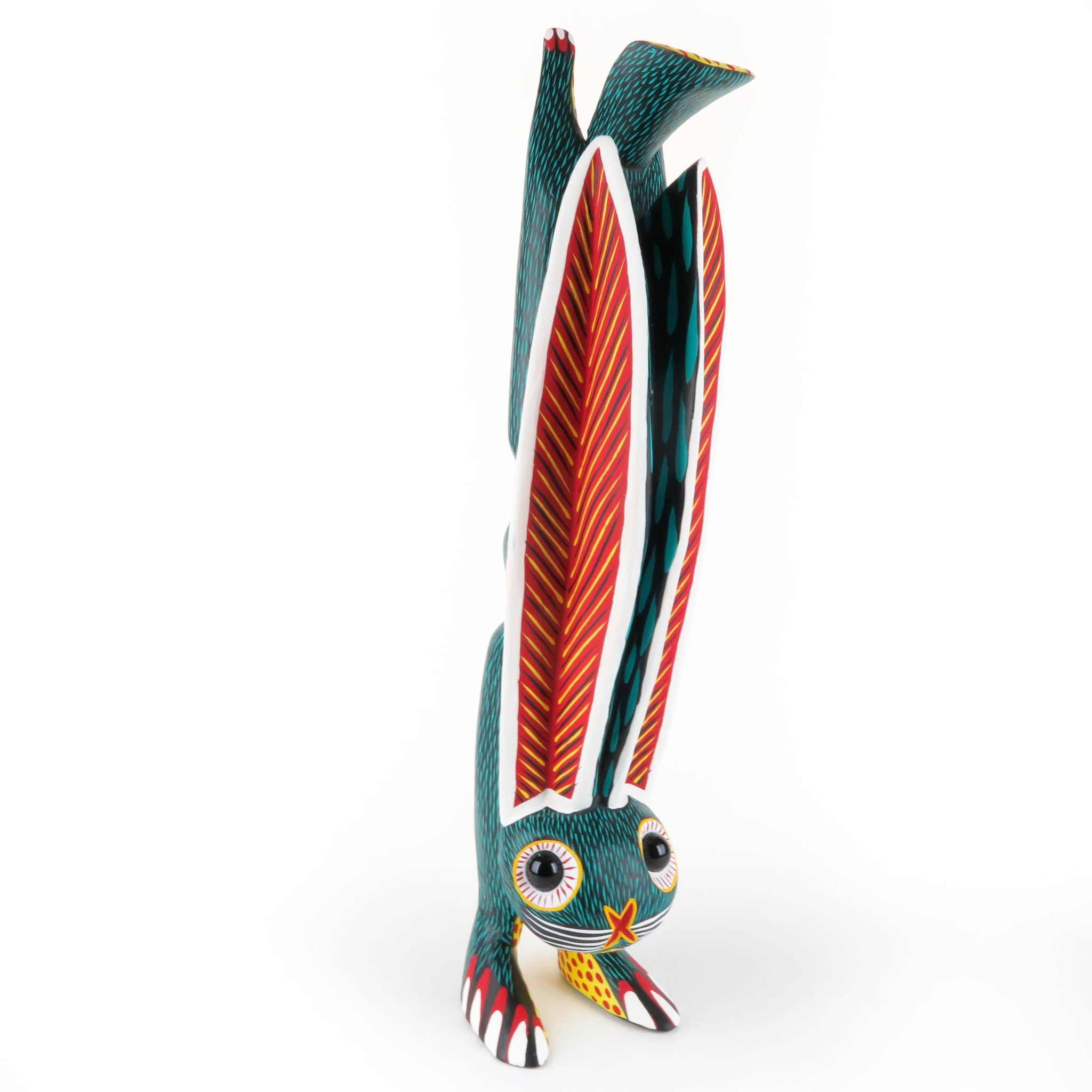 Large Green Handstand Rabbit - Oaxacan Alebrije Wood Carving ...