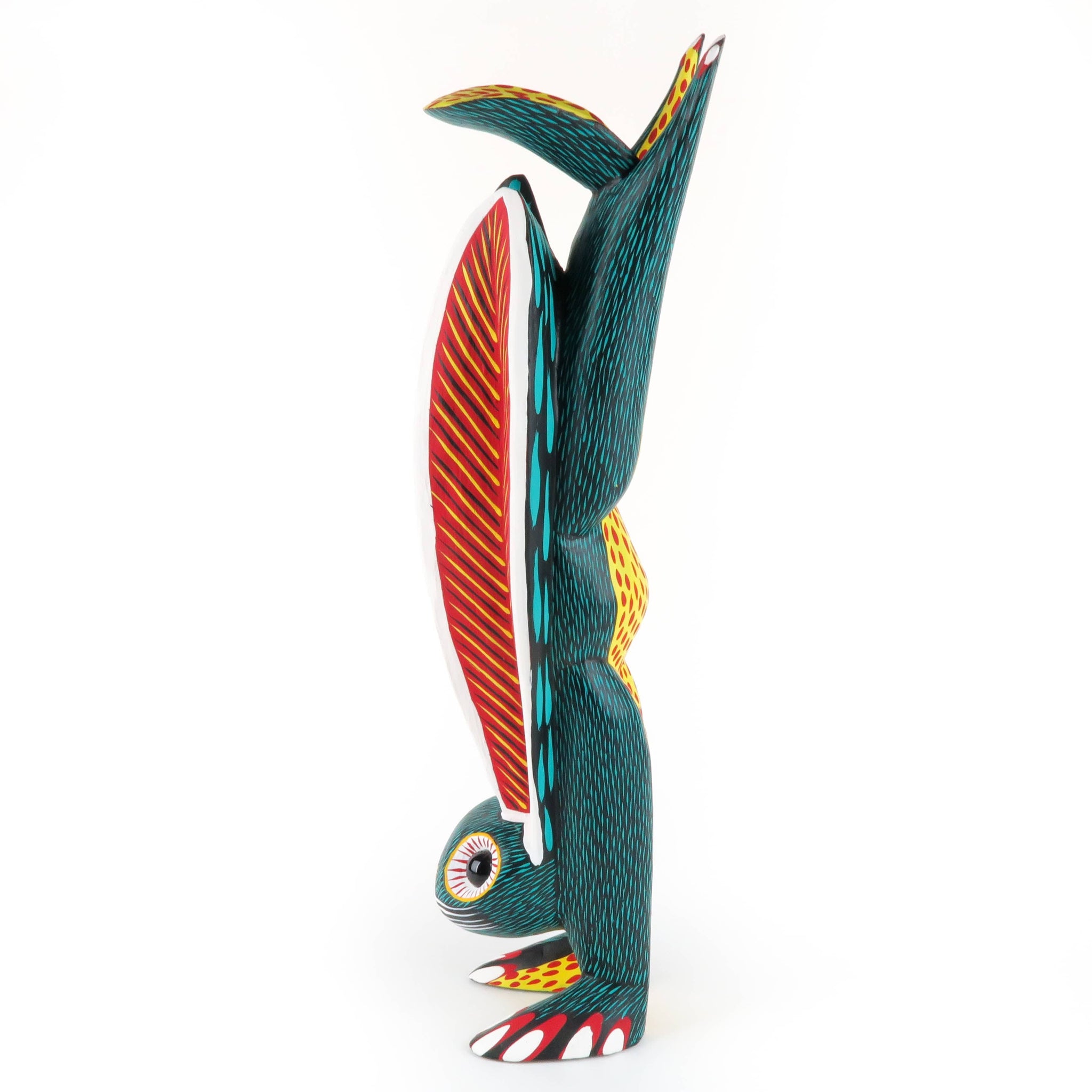 Large Green Handstand Rabbit - Oaxacan Alebrije Wood Carving ...