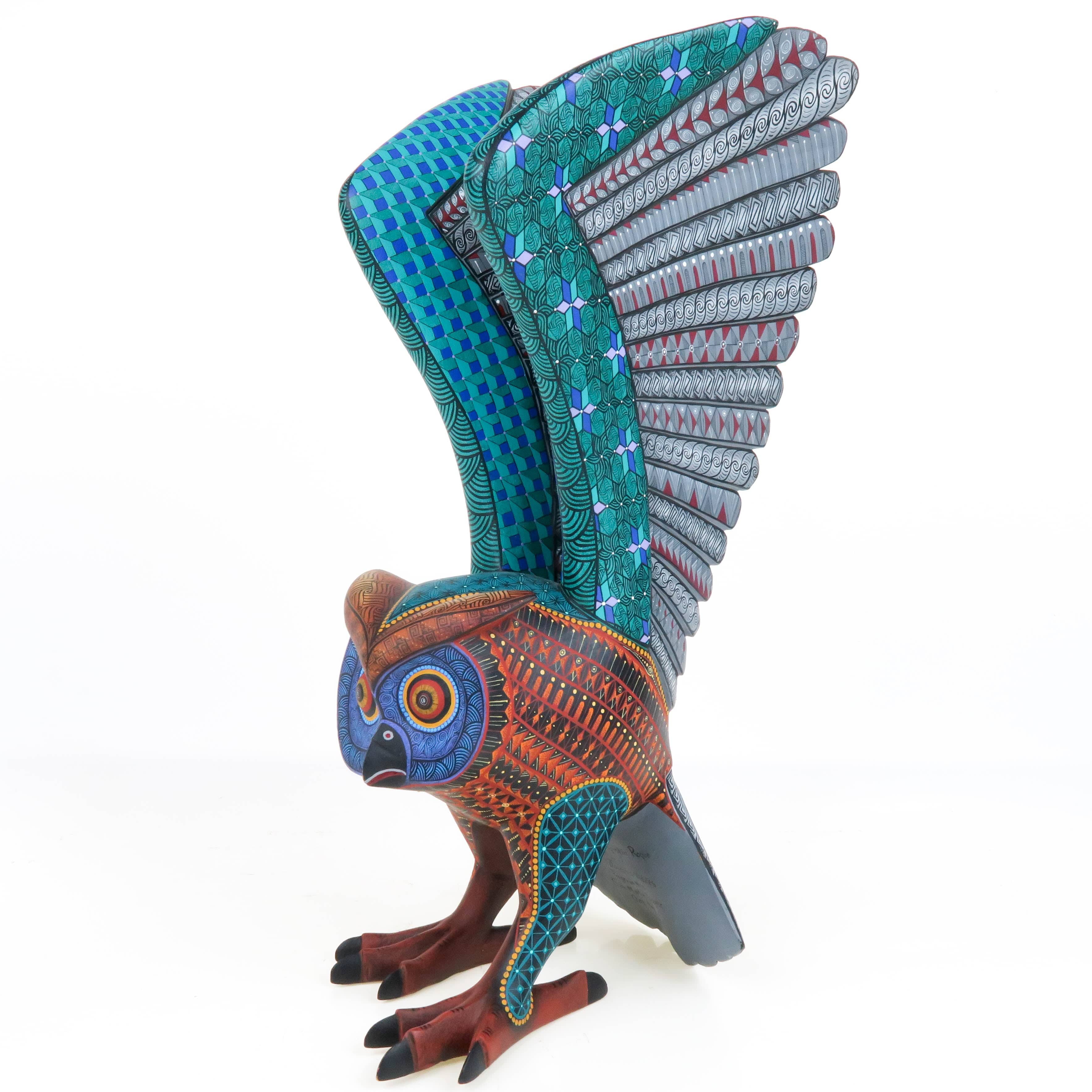 Large Masterpiece Owl - Oaxacan Alebrije Wood Carving – VivaMexico