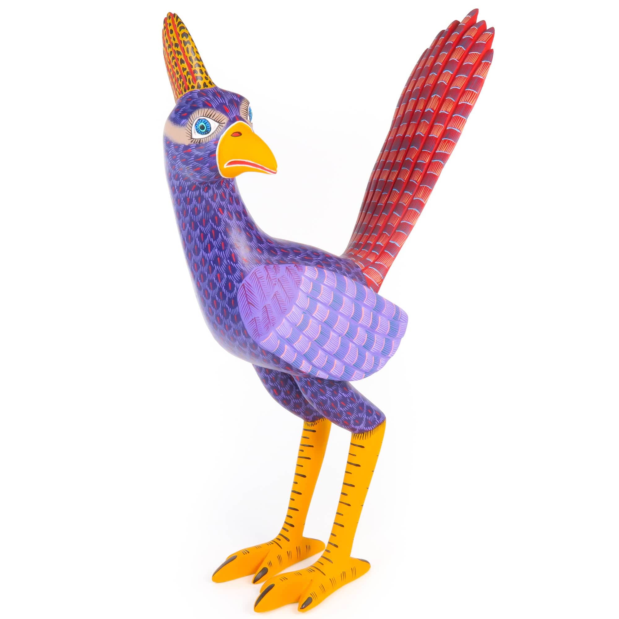 Large Roadrunner Bird - Oaxacan Alebrije Wood Carving – VivaMexico
