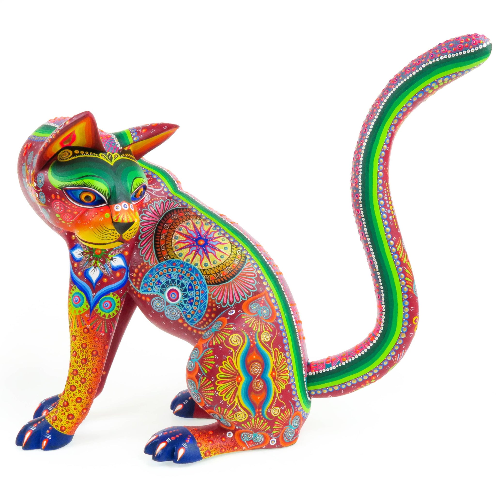 Large Turning Cat - Oaxacan Alebrije Wood Carving – VivaMexico.com ...