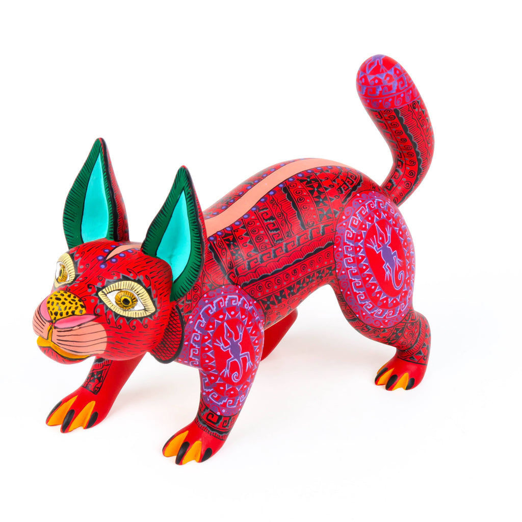Lynx - Oaxacan Alebrije Wood Carving – VivaMexico.com - Mexican Art