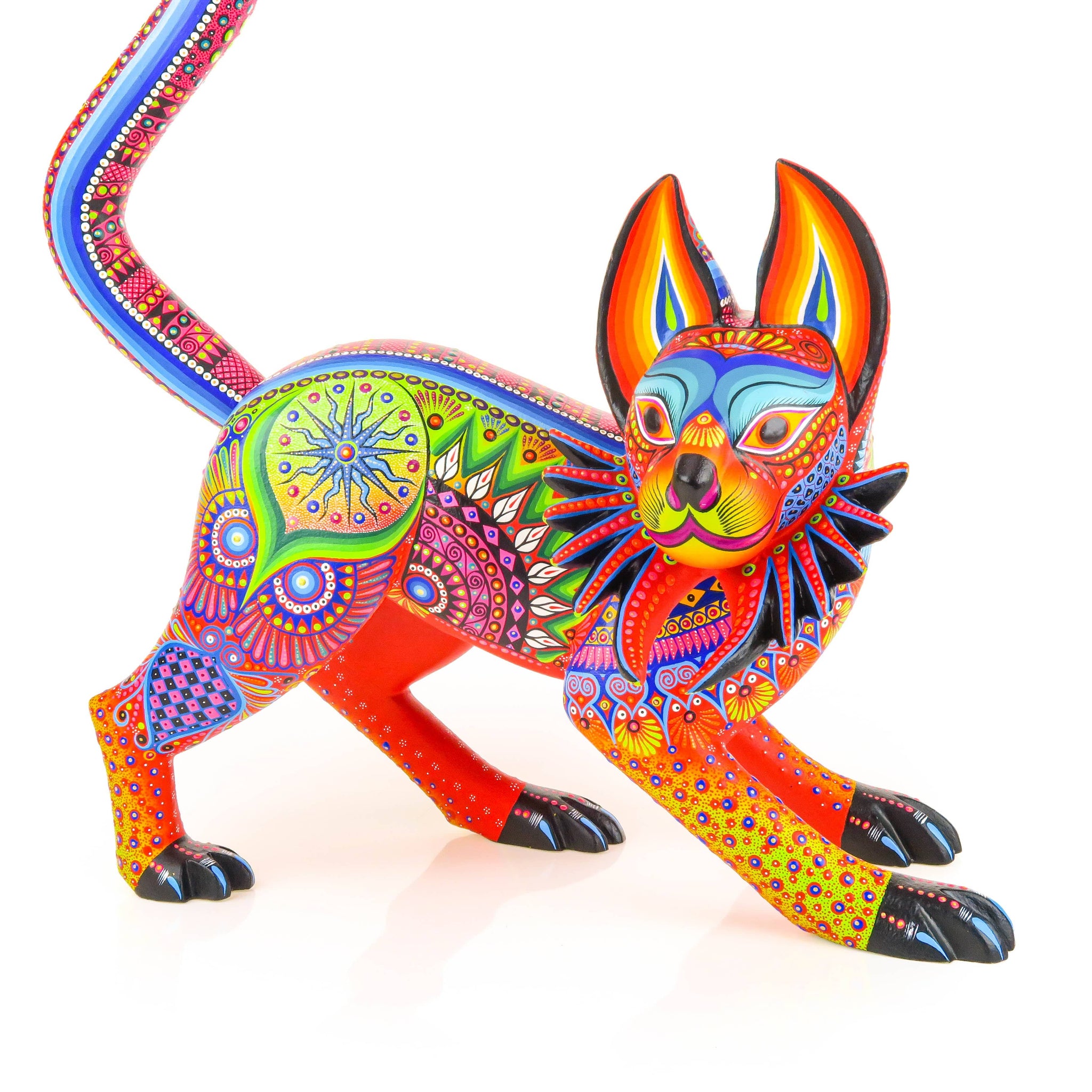 Lynx - Oaxacan Alebrije Wood Carving – VivaMexico.com - Mexican Art