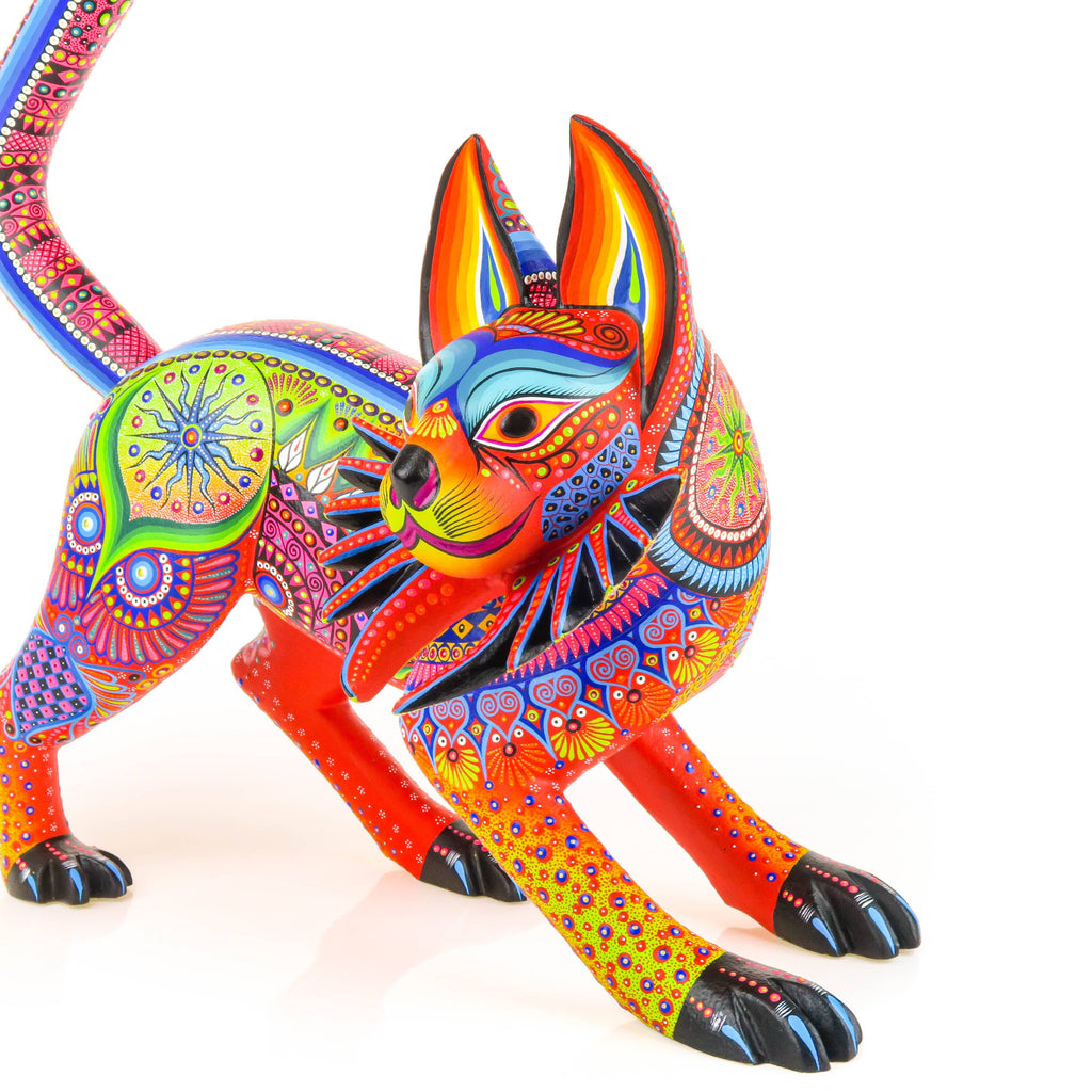 【激レア】oaxaca wood carving Mexico製 Lynx - Oaxacan Alebrije Wood Carving – VivaMexico.com - Mexican Art