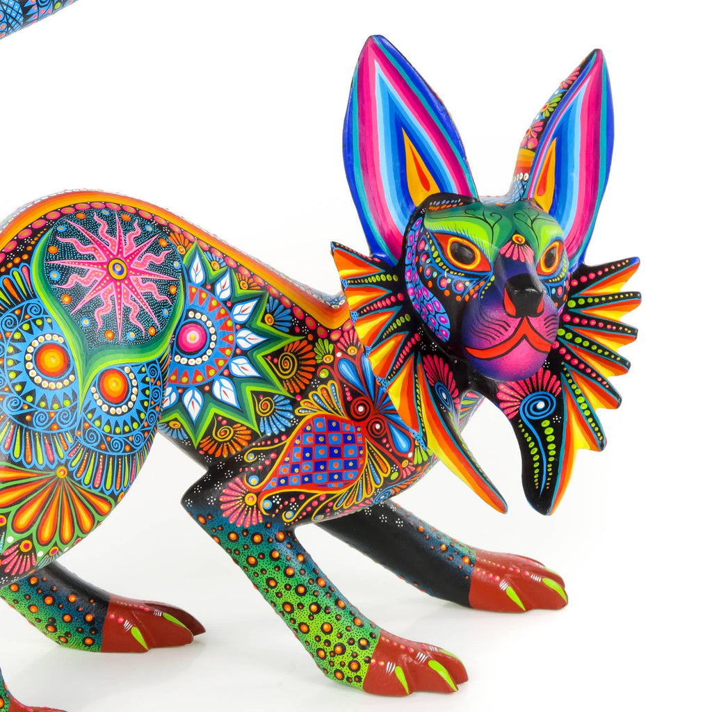Lynx - Oaxacan Alebrije Wood Carving – VivaMexico.com - Mexican Art