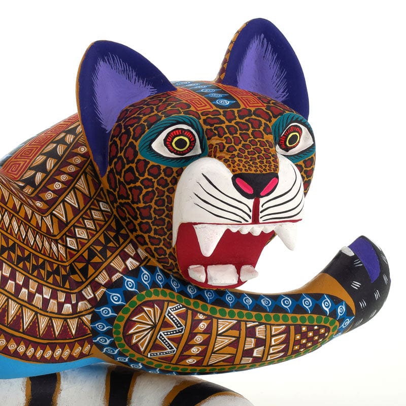 Magnificent Yellow Zapotec Jaguar - Oaxacan Alebrije Wood Carving ...