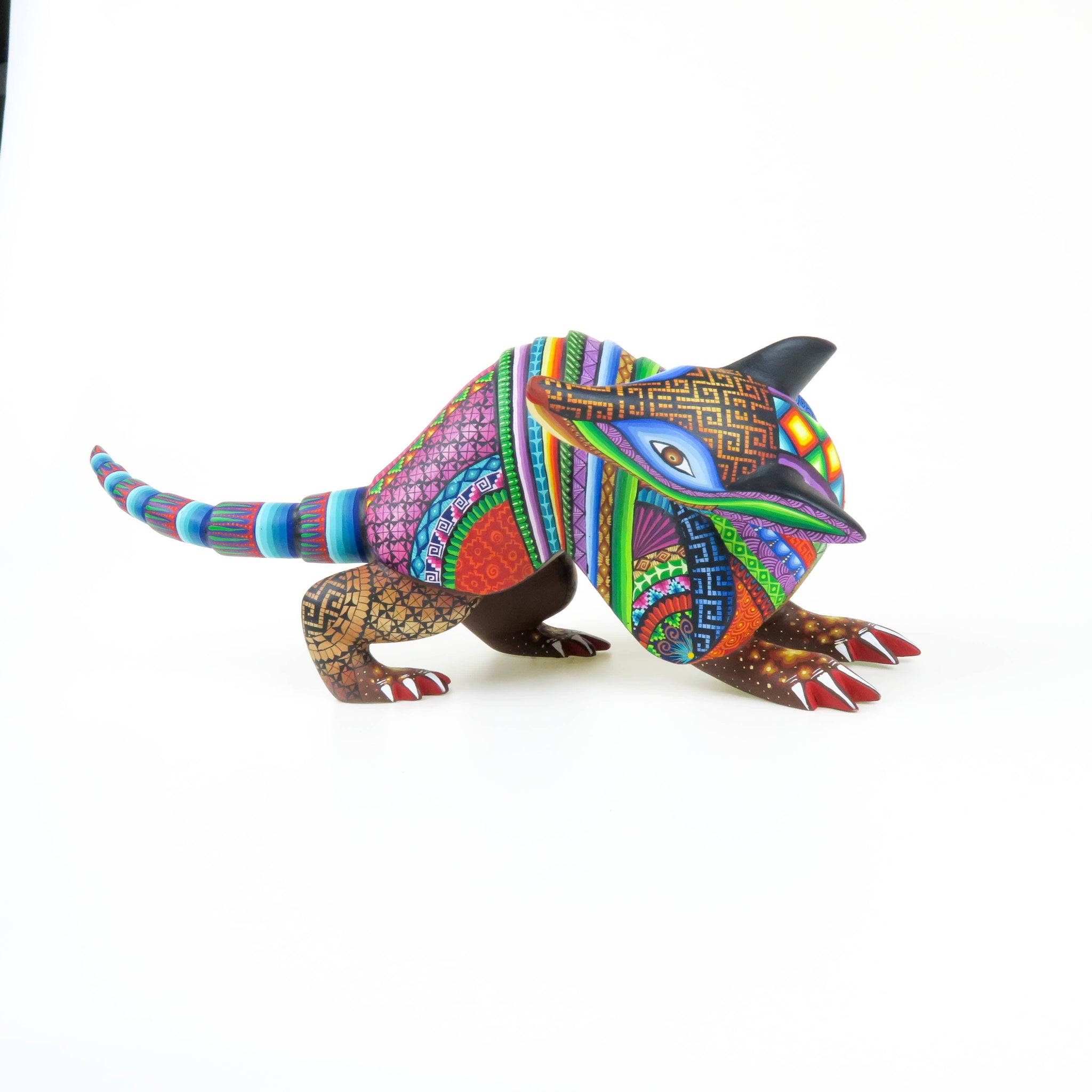 Colorful Armadillo Alebrije Oaxacan Wood Carving