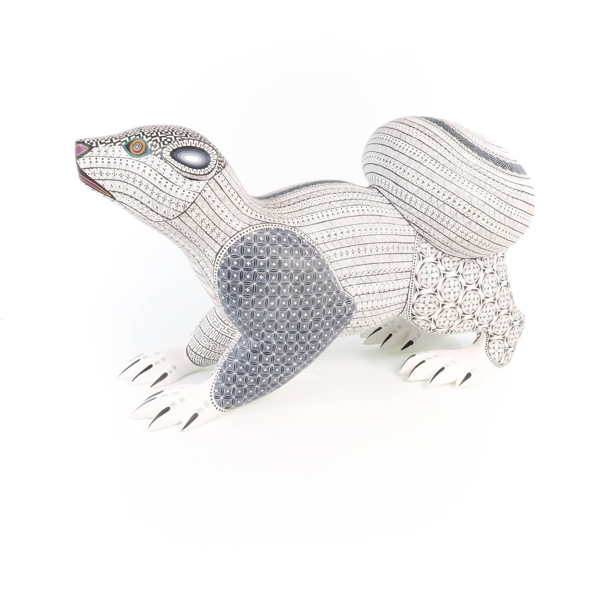 Masterpiece Zapotec Skunk - Oaxacan Alebrije Wood carving