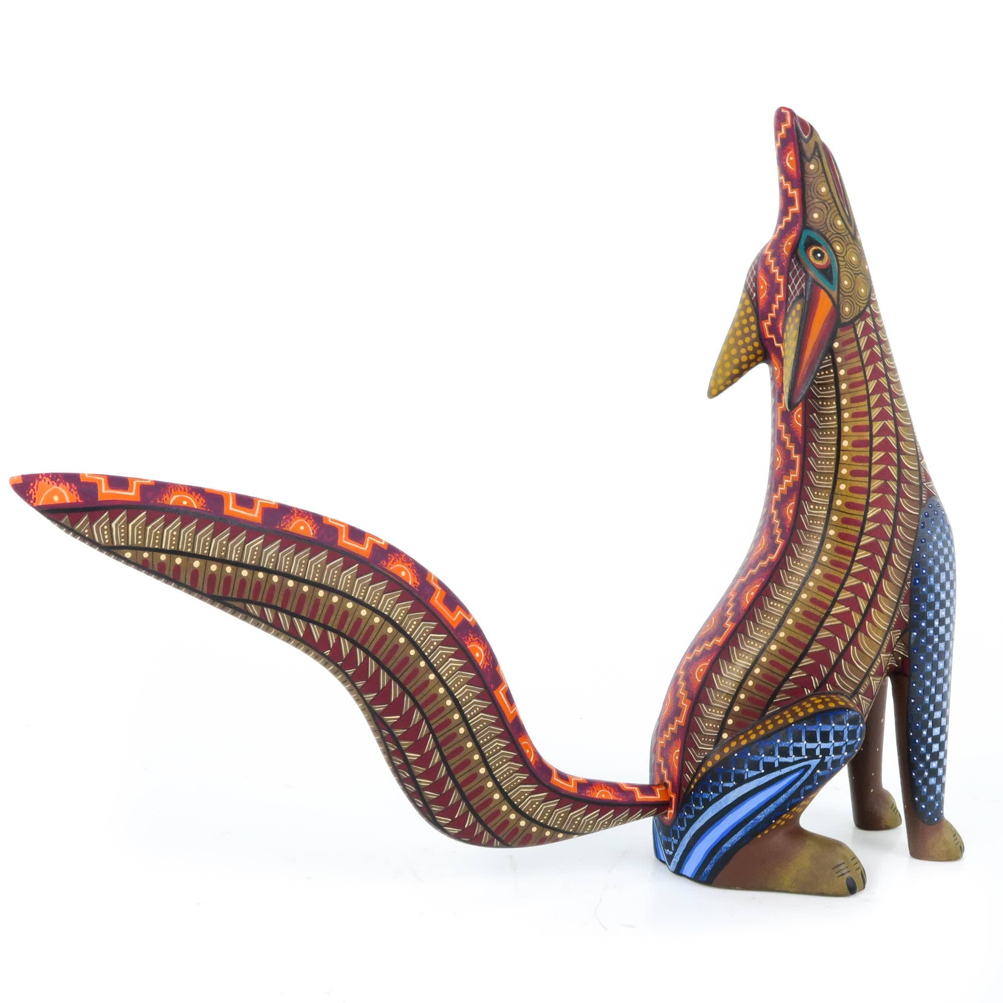 Masterpiece Brown Coyote - Oaxacan Alebrije Wood Carving