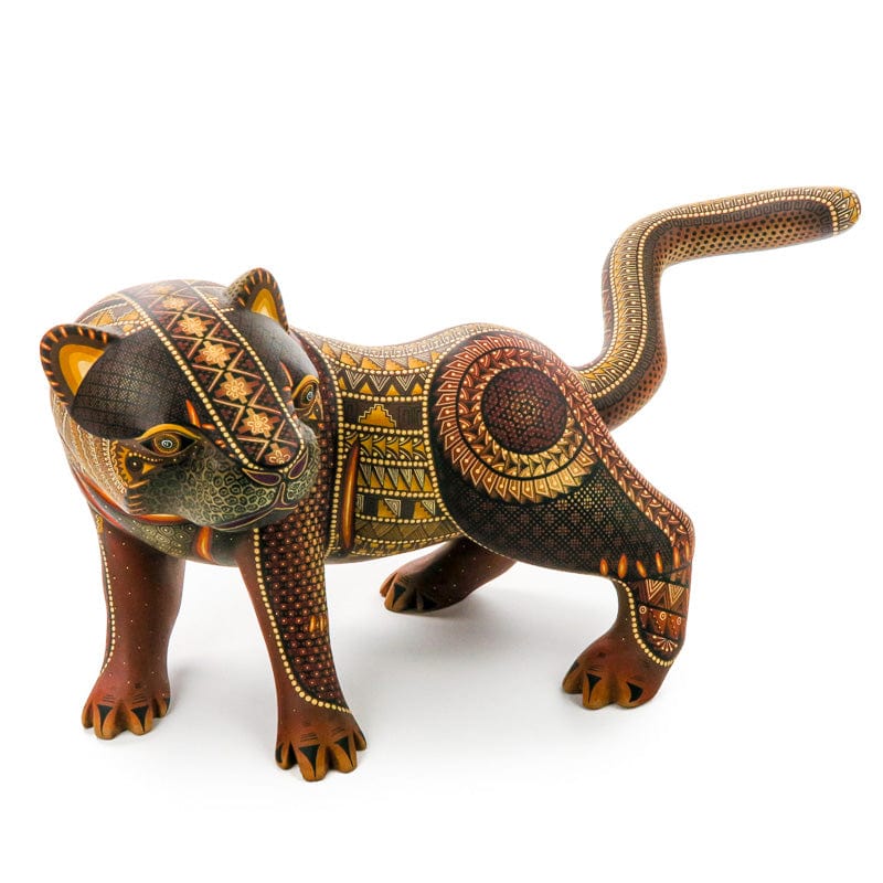 A6 限定デザイン　Q 王一博　豹猫 シャカシャカ ノート Fierce Jaguar - Oaxacan Alebrije Wood Carving - Nestor Melchor
