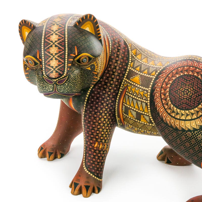Fierce Jaguar - Oaxacan Alebrije Wood Carving - Nestor Melchor