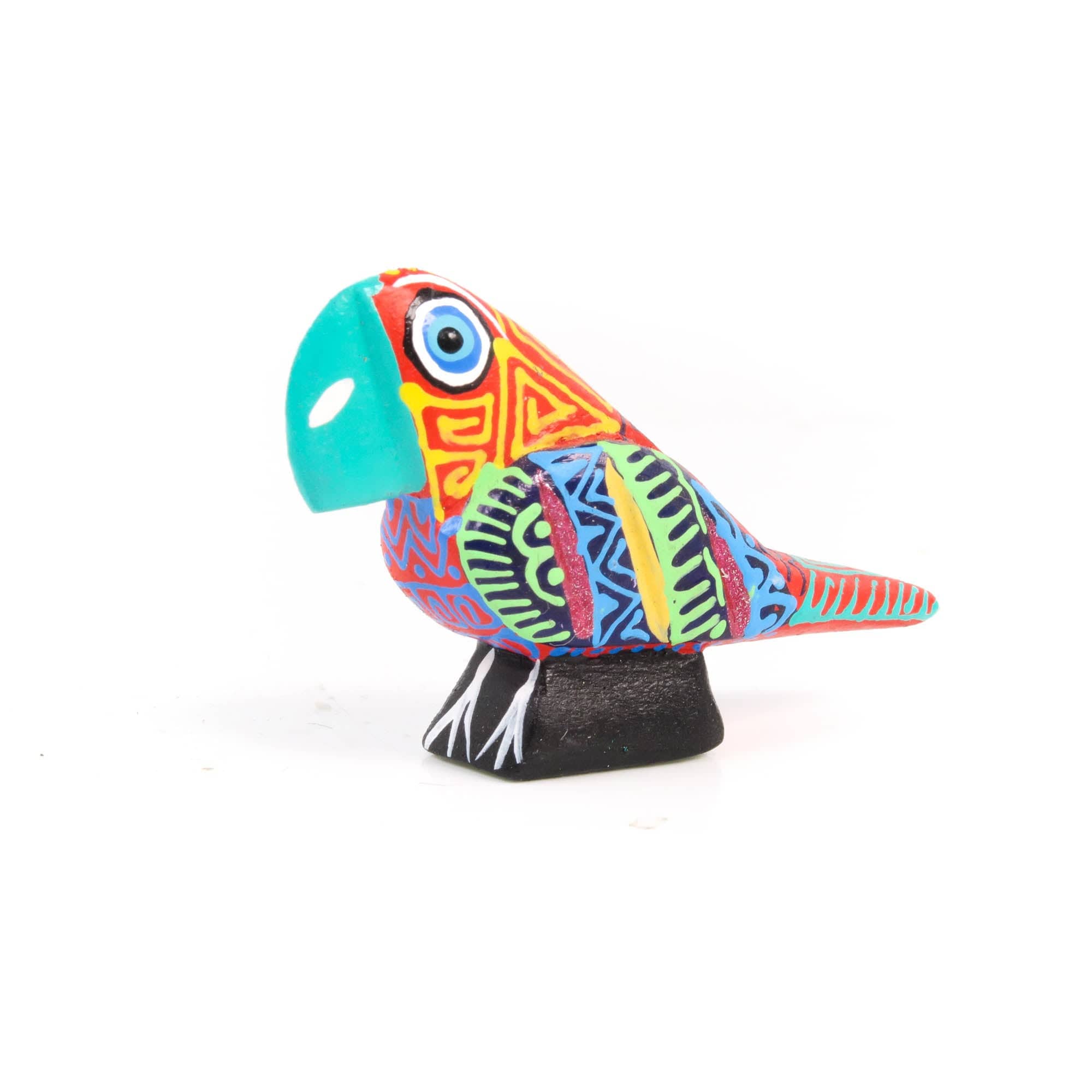 Mini Parrot - Oaxacan Alebrije Wood Carving – VivaMexico.com