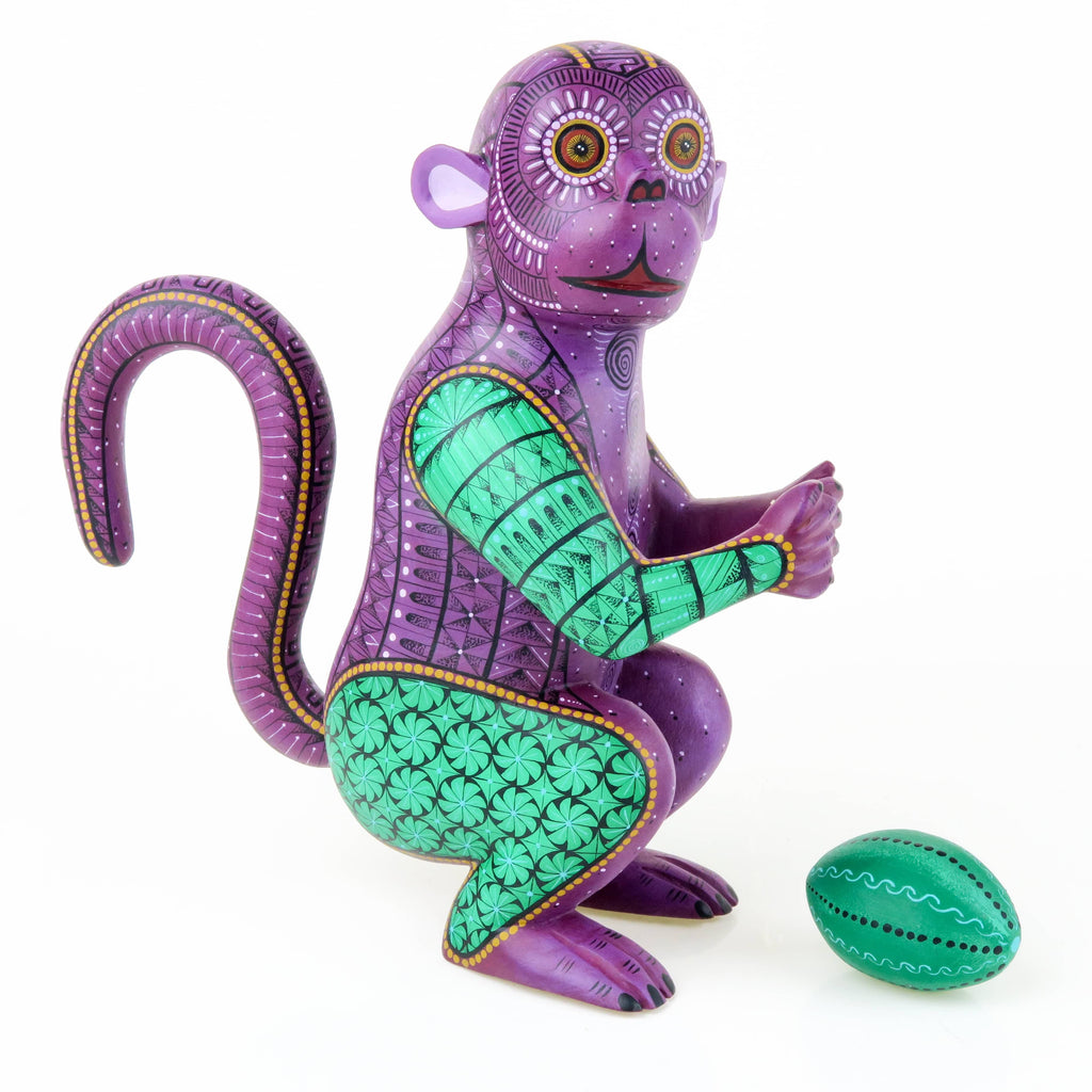MONKEY MARK フルーツ・パラシュート グラフィックアート A1サイズ Monkey With Fruit - Oaxacan Alebrije Wood Carving – VivaMexico.com