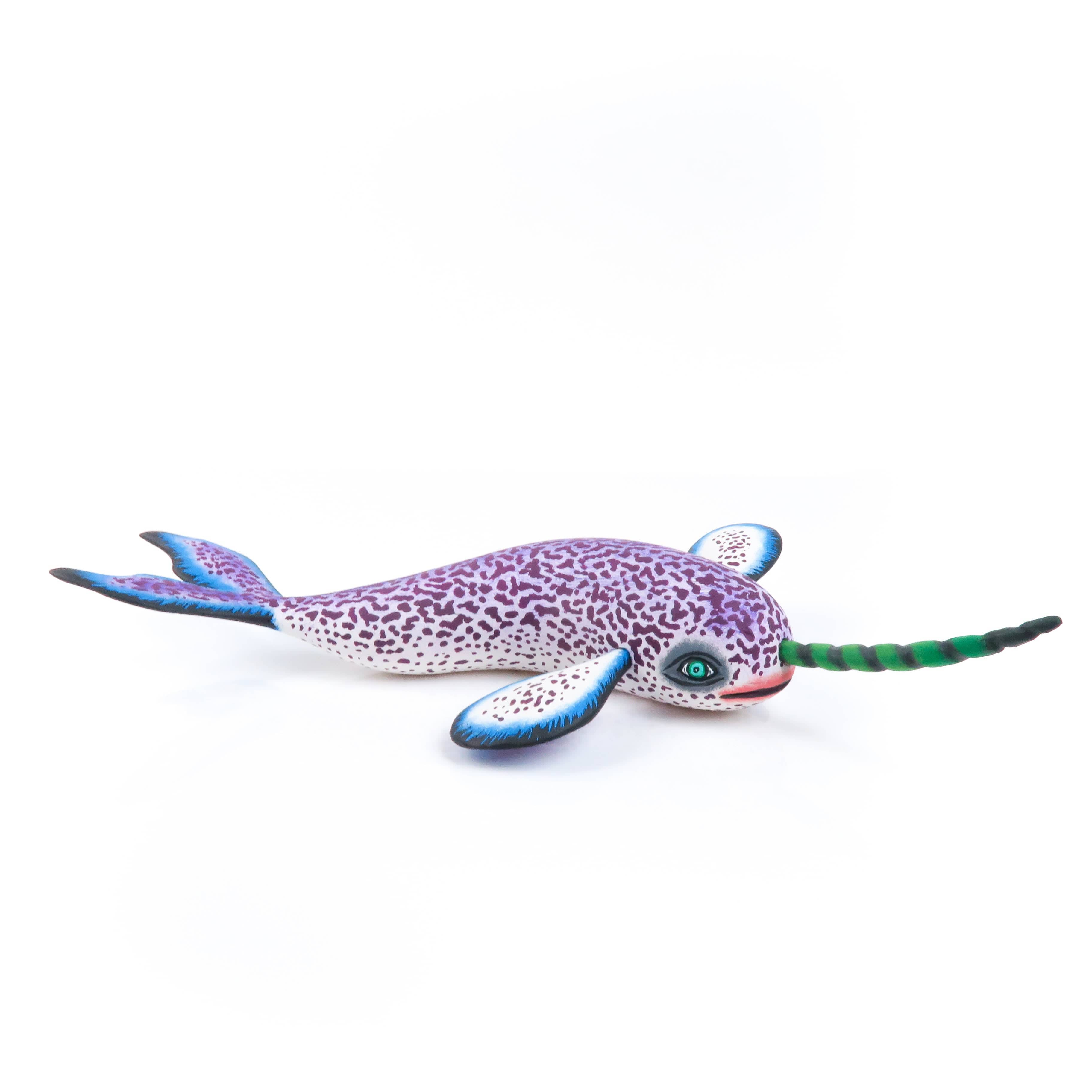 Narwhal - Oaxacan Alebrije Wood Carving - Eleazar Morales