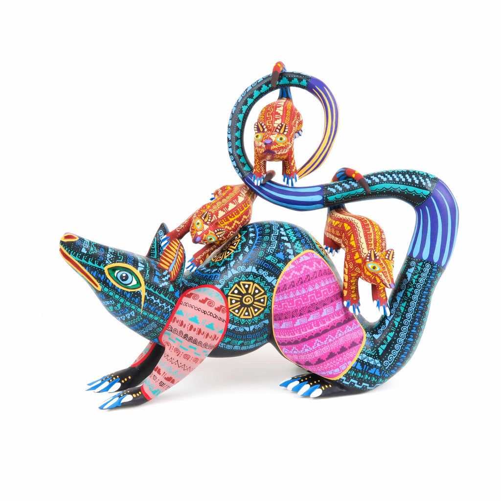Opossum Family - Oaxacan Alebrije Wood Carving – VivaMexico.com