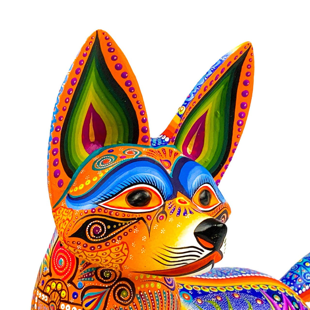 Orange Fox - Oaxacan Alebrije Wood Carving – VivaMexico.com