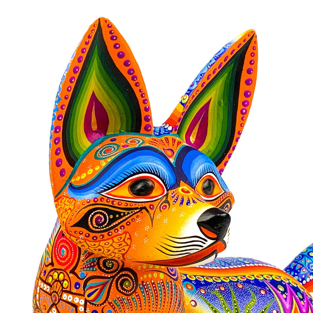 Orange Fox - Oaxacan Alebrije Wood Carving – VivaMexico.com