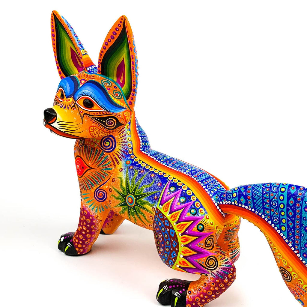 Orange Fox - Oaxacan Alebrije Wood Carving – VivaMexico.com