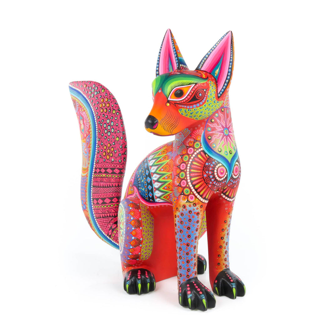 Orange Cobra Mexican Wood Carving Alebrije
