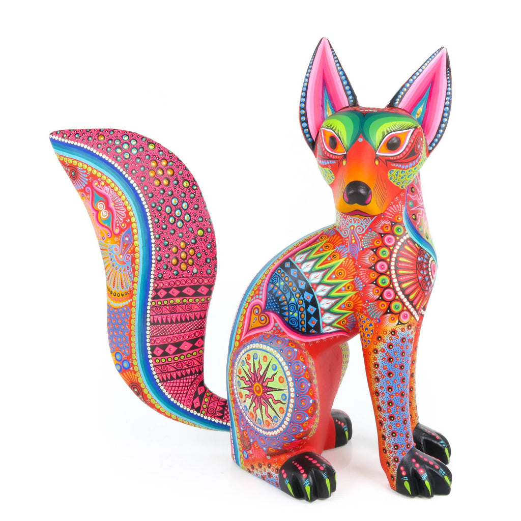 Orange Fox - Oaxacan Alebrije Wood Carving – VivaMexico.com