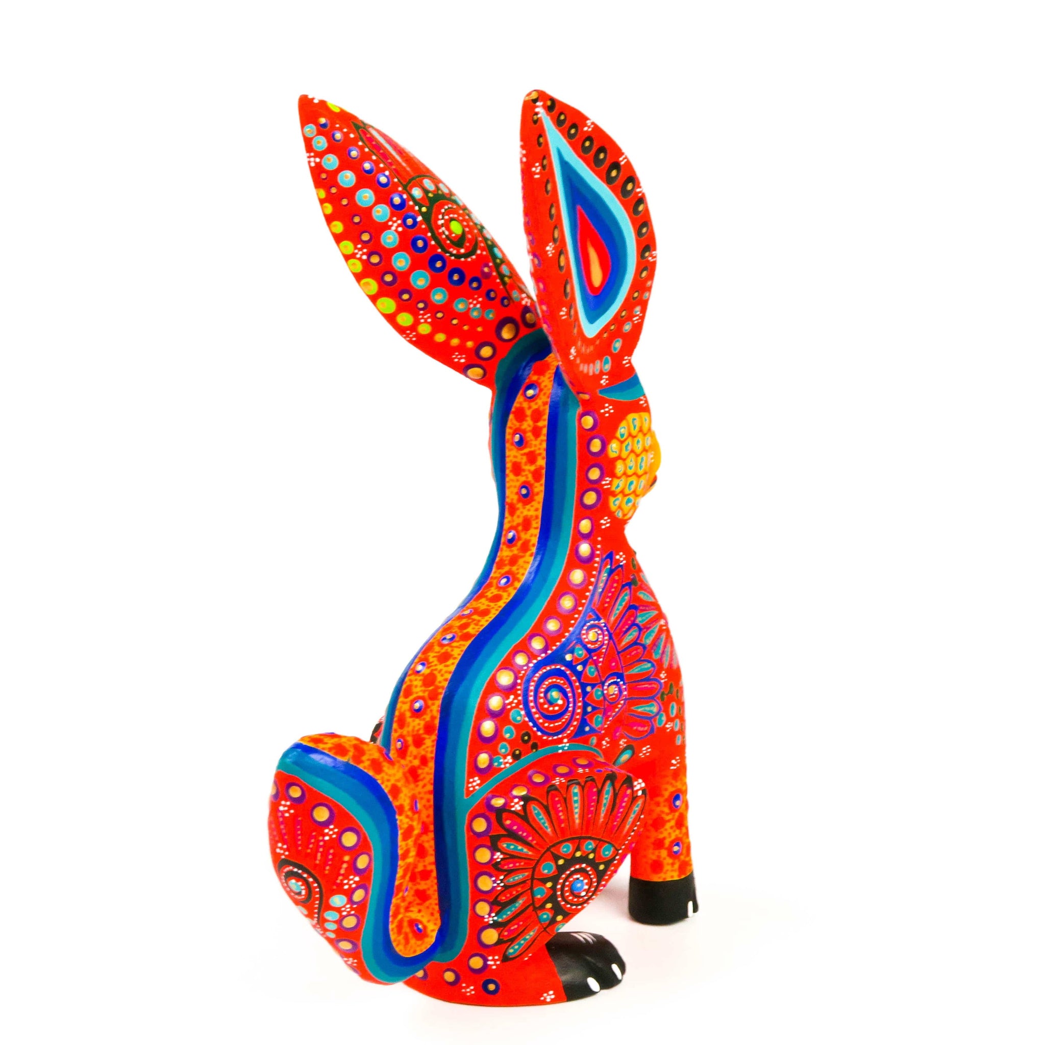 Orange Rabbit - Oaxacan Alebrije Wood Carving Sculpture Mexican Folk A ...