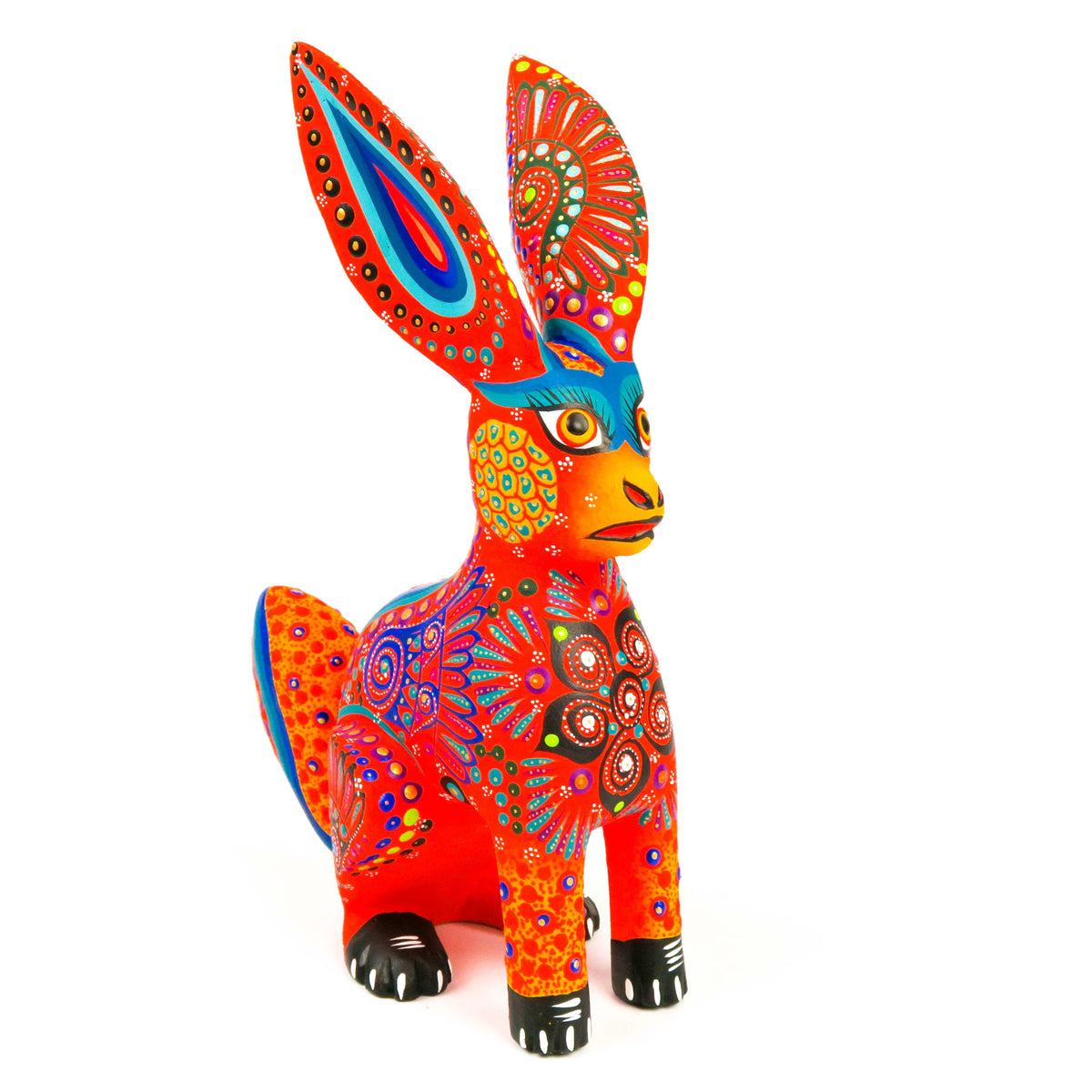 Orange Rabbit - Oaxacan Alebrije Wood Carving Sculpture Mexican Folk A ...