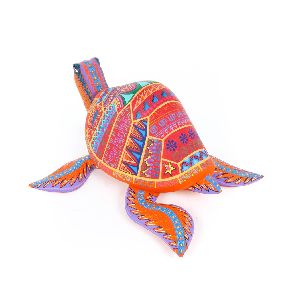Orange Turtle - Oaxacan Alebrije Wood Carving – VivaMexico.com