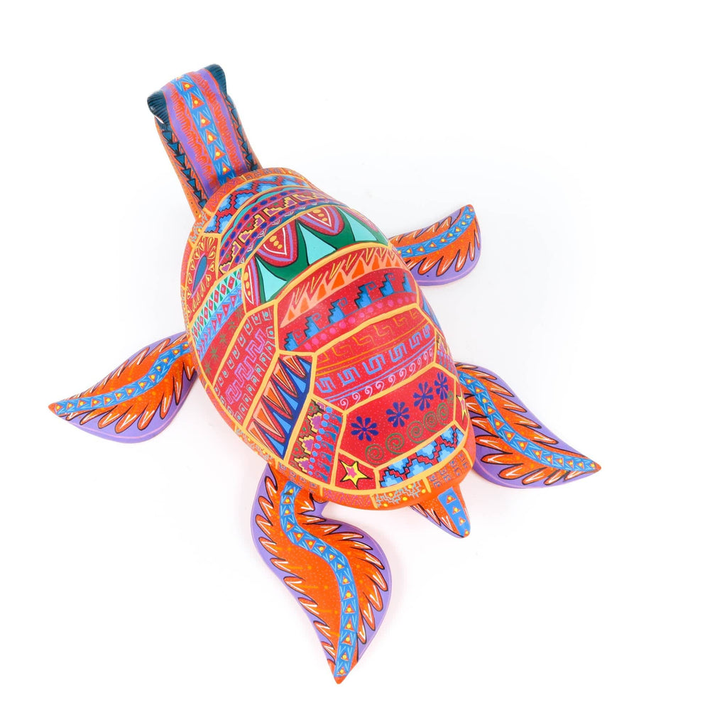 Orange Turtle - Oaxacan Alebrije Wood Carving – VivaMexico.com