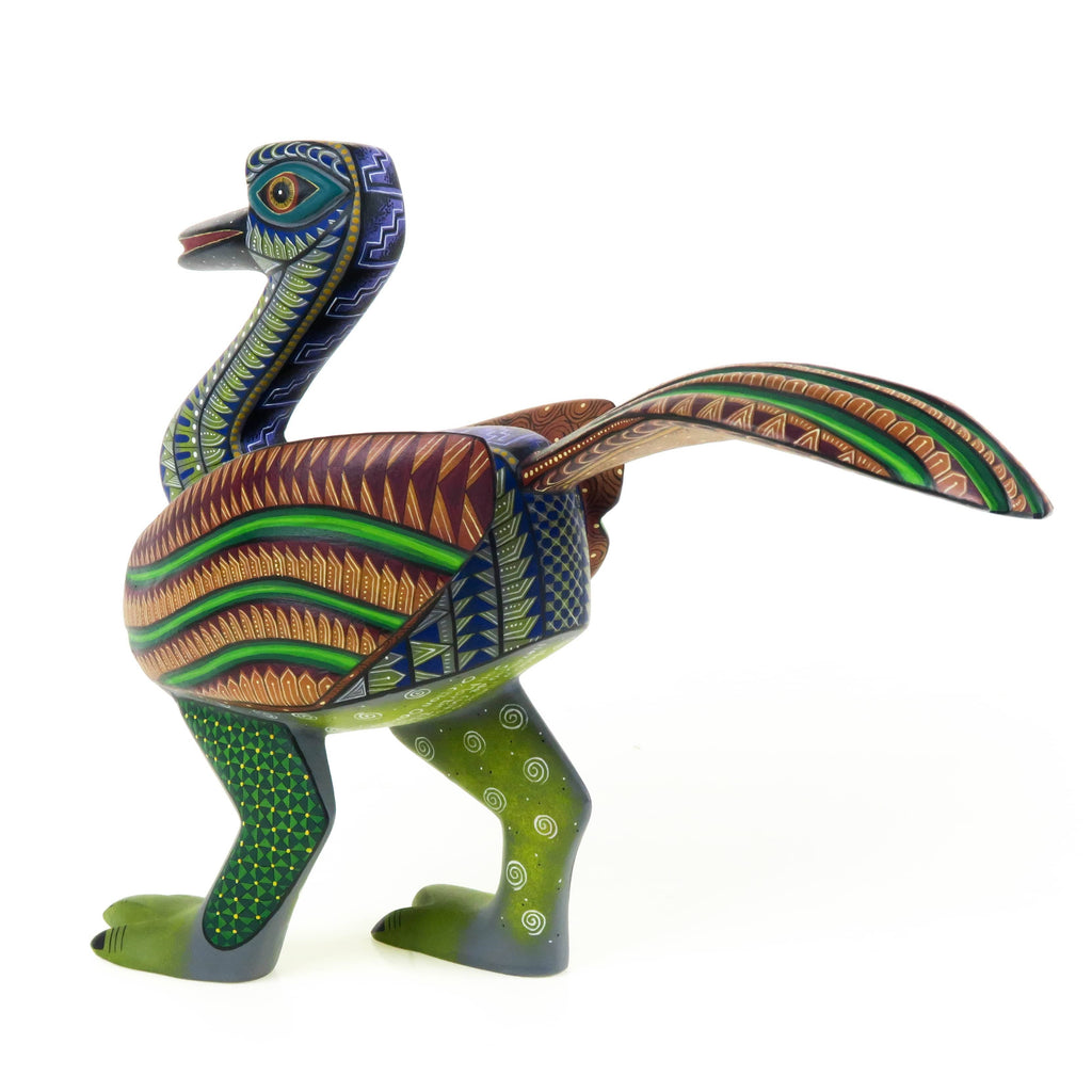 Ostrich - Oaxacan Alebrije Wood Carving – VivaMexico.com - Mexican Art